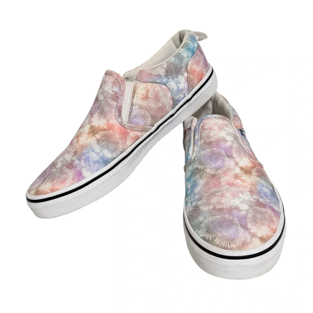 Vans Pastel Tie-Dye Slip-On Sneakers:  in fair to good‎ condition - Size 6 - S7